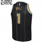 Maillot NBA Charlotte Hornets Lamelo Ball 1 Jordan 2022-23 City Edition Noir Swingman - Enfant